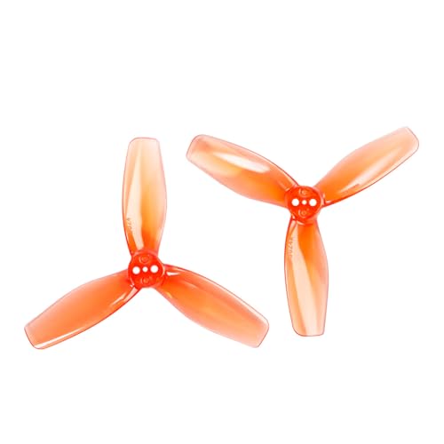 Gemfan 3024 Propeller 3-Blades CW CCW Paddel für RC Drohnen (1 Paar, Orange) von Gemfan