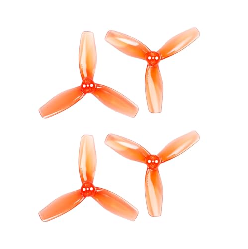 Gemfan 3024 Propeller 3-Blades CW CCW Paddel für RC Drohnen (2 Paar, Orange) von Gemfan