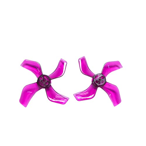 Gemfan 4 Paar 1636 4-Blatt-Propeller, 1 mm/1,5 mm Lochdurchmesser für 1103-1105 bürstenlose Motor-Renn-Quadcopter-Drohne (lila, 1,5 mm) von Gemfan