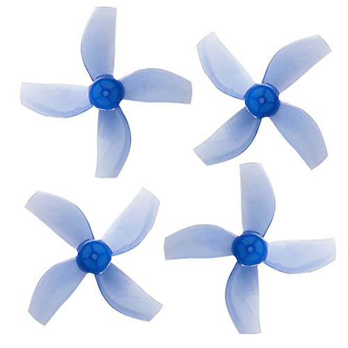 Gemfan 4 Paar 35 mm 3-Blatt / 4-Blatt Propeller 1,0 mm CW CCW PC Paddel für 08028 Motor Freestyle Racing Tinywhoop Drohne (4-Klingen, blau) von Gemfan