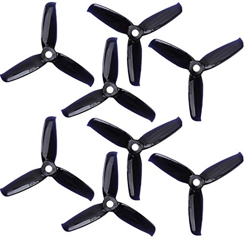 Gemfan 4 Paar Flash 3052 3.0 x 5.2 PC 3-Blatt-Propeller Prop 5 mm Montageloch für 1306-1806 Motor RC Teil (schwarz) von Gemfan