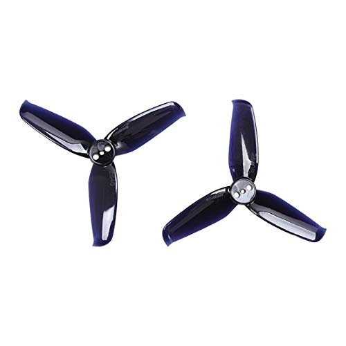 Gemfan 4 Pairs Flash 2540 2,5x4 2,5 Zoll PC 3-Blatt Propeller Prop 1,5 mm Montagebohrung für 1105 Motor RC Drone Quadcopter (Black) von Gemfan