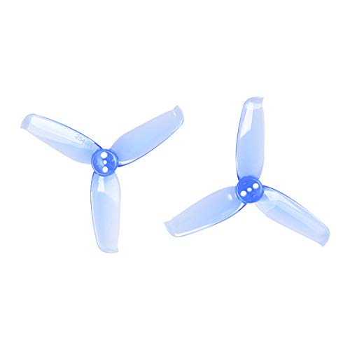 Gemfan 4 Pairs Flash 2540 2,5x4 2,5 Zoll PC 3-Blatt Propeller Prop 1,5 mm Montagebohrung für 1105 Motor RC Drone Quadcopter (Blue) von Gemfan