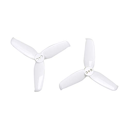 Gemfan 4 Pairs Flash 2540 2,5x4 2,5 Zoll PC 3-Blatt Propeller Prop 1,5 mm Montagebohrung für 1105 Motor RC Drone Quadcopter (White) von Gemfan