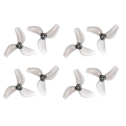 Gemfan 4Pairs 1219S Propeller 3-Blade CW CCW Paddle for RC Drone Quadcopter Replacement DIY Part (Clear Black) von Gemfan