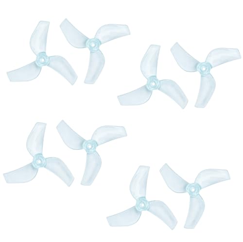 Gemfan 4Pairs 1219S Propeller 3-Blade CW CCW Paddle for RC Drone Quadcopter Replacement DIY Part (Clear Blue) von Gemfan