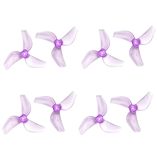 Gemfan 4Pairs 1219S Propeller 3-Blade CW CCW Paddle for RC Drone Quadcopter Replacement DIY Part (Clear Purple) von Gemfan