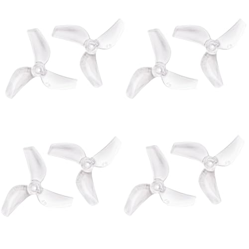 Gemfan 4Pairs 1219S Propeller 3-Blade CW CCW Paddle for RC Drone Quadcopter Replacement DIY Part (Transparent) von Gemfan
