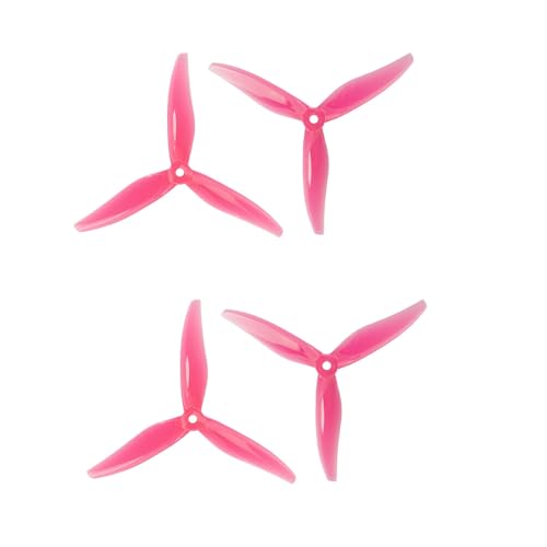 Gemfan 5129 CW CCW Propeller 5mm 3-Blades Paddle for Quadcopter Drone DIY Parts (Pink) von Gemfan