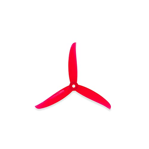 Gemfan 5136 Propeller mit drei Flügeln: 2 CCW 2 CW Propeller – Racing Drohne mehrfarbiges Quadcopter-Rahmen-Set, zwei Vorder- und Rückseite (Granatapfelrot) von Gemfan