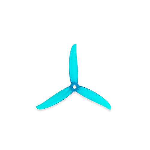 Gemfan 5136 Dreiblatt-Propeller: 2 CCW 2 CW Propeller – Renndrohne Multicolor Quadcopter Rahmen Kit Zwei vorne und zwei rückwärts (Clear Blue) Gemfan 5136 Dreiblatt-Propeller: 2 CCW 2 CW Propeller – Renndrohne Multicolor Quadcopter Rahmen Kit Zwei vorne und zwei rückwärts (Clear Blue) von Gemfan