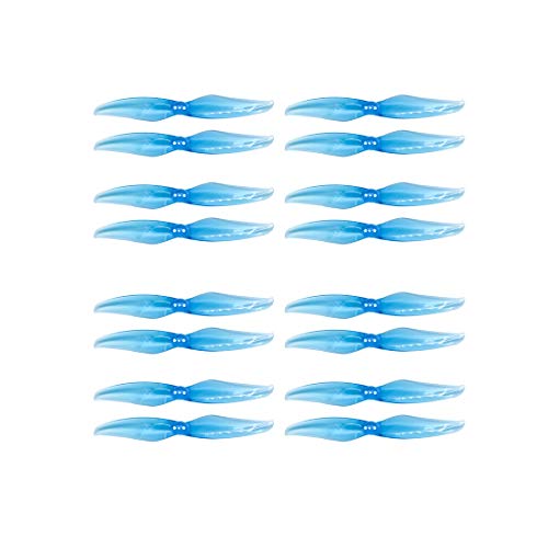 Gemfan 8Pairs Hurricane 4024 Propeller 2 Blatt 3 Loch 1,5 mm 4x2,4 CW CCW Rennpropeller für bürstenlose Mini-Motorstützen (Blue) von Gemfan