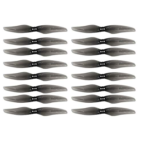 Gemfan 8Pairs Hurricane 4024 Propeller 2 Blatt 3 Loch 1,5 mm 4x2,4 CW CCW Rennpropeller für bürstenlose Mini-Motorstützen (Grey) von Gemfan