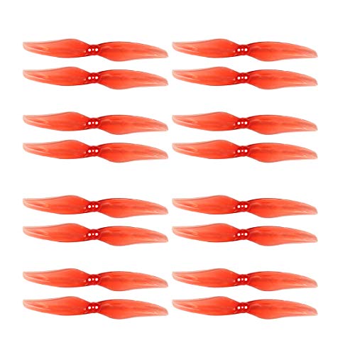 Gemfan 8Pairs Hurricane 4024 Propeller 2 Blatt 3 Loch 1,5 mm 4x2,4 CW CCW Rennpropeller für bürstenlose Mini-Motorstützen (Red) von Gemfan