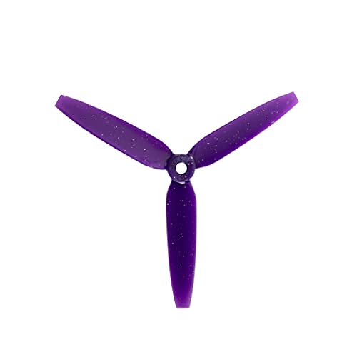 Gemfan Drohne Dreiklingen-Propeller: 8,9 cm (3,5 Zoll), 2 CCW 2 CW Propeller – Racing Drohne mehrfarbiges Quadcopter-Rahmen-Set, 2 Vorder- und 2 Rückwärtsgang, Violett von Gemfan