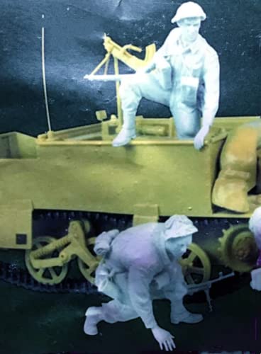 ( 1/35 ) Resin-Miniaturmodellbausatz WWII Britischer Soldat Resin-Modellbausatz (2 Mann, kein Panzer) unmontierte und unbemalte Resinteile (kjA8t-1) von Generic