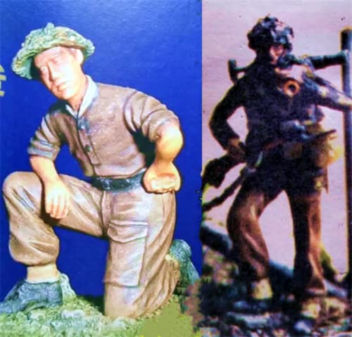( 1/35 ) Resinminiaturmodellbausatz WWII Britischer Soldat Resinmodellbausatz (2 Personen) unmontierte und unbemalte Resinteile (kjA9t-6) von Generic