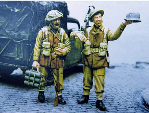( 1/35 ) Resinminiaturmodellbausatz WWII Britischer Soldat Resinmodellbausatz (2 Personen) unmontierte und unbemalte Resinteile (kjA9t-7) von Generic