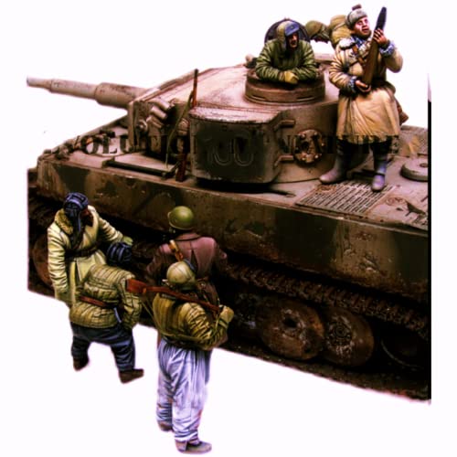 ( 1/35 ) Resinminiaturmodellbausatz WWII Sowjetische Soldaten Resinmodellbausatz (6 Mann, ohne Panzer) unmontierte und unbemalte Resinteile (kjA7t-1) von Generic