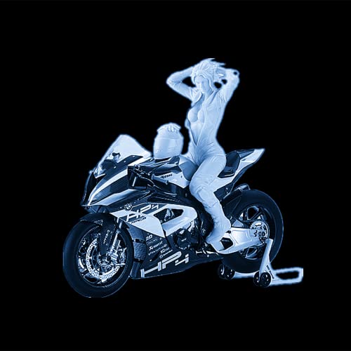 (1/9 Resinfigur-Modellbausatz Agentin, Kriegerin Resin-Miniaturmodellbausatz (kein Motorrad) (unmontiert und unbemalt) // Tl4Ao-1 von Generic