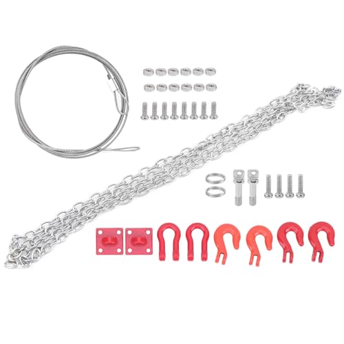 1/10 RC -Anhängerkette, 1/10 RC -Zubehör Tow Tracker Anhängerkette Universal mit Schleppseil für/Auto SCX10 D90 CC01/ von Generic