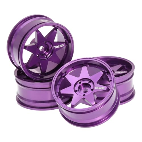 1/10 RC Auto Felgen Zubehör Ersatz Modifikation Beadlock Felgen Ferngesteuerte Fahrzeuge Teile, Lila von Generic