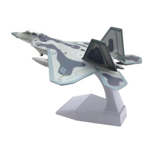 1/100 USA F22 Flugzeug Legierung Kampfflugzeug Modell Flugzeug Display für Bar Schlafzimmer, silberner Sockel 1/100 USA F22 Flugzeug Legierung Kampfflugzeug Modell Flugzeug Display für Bar Schlafzimmer, silberner Sockel von Generic