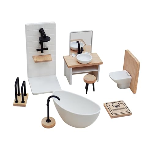 1/12 Dollhouse Badezimmer Set Klassisches Puppenhaus Dekor Miniaturmöbel Spielzeug 1/12 Dollhouse Badezimmer Set Klassisches Puppenhaus Dekor Miniaturmöbel Spielzeug von Generic