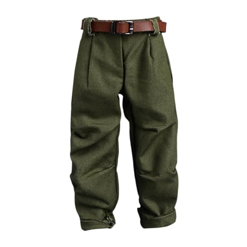1/12 Figuren in Skala Hosen Und Miniaturpuppenkostümgürtelkleid für 6 Zoll Männliches Figurenkostüm, Grüne Hose 1/12 Figuren in Skala Hosen Und Miniaturpuppenkostümgürtelkleid für 6 Zoll Männliches Figurenkostüm, Grüne Hose von Generic