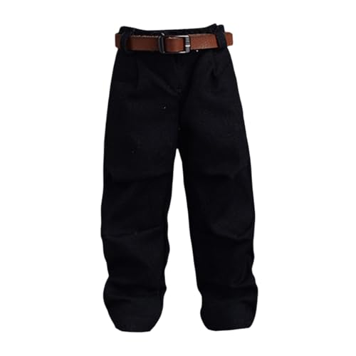 1/12 Figuren in Skala Hosen Und Miniaturpuppenkostümgürtelkleid für 6 Zoll Männliches Figurenkostüm, Schwarze Hose 1/12 Figuren in Skala Hosen Und Miniaturpuppenkostümgürtelkleid für 6 Zoll Männliches Figurenkostüm, Schwarze Hose von Generic