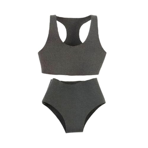 1/12 Maßstab Sport Tank Top Shorts Set Miniatur Puppenkleidung Mini Kleidung für 6'' weibliche Puppen Figur, Grau von Generic