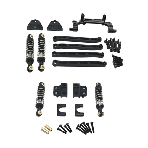 1/12 RC Auto Ersatzteile Kit Metall Shock Mount Spurstange Spurstange Halterung für MN82S 82PR0, Schwarz von Generic