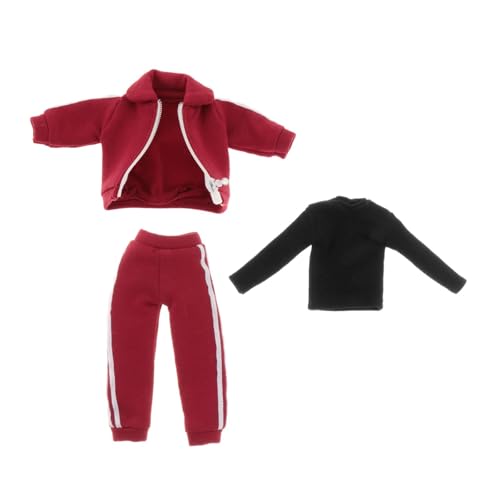 1/12 männliche Kleidung Sportswear Mantel Basis Shirt Miniatur 6 Zoll Puppe Kleidung Trainingsanzug, Rot 1/12 männliche Kleidung Sportswear Mantel Basis Shirt Miniatur 6 Zoll Puppe Kleidung Trainingsanzug, Rot von Generic