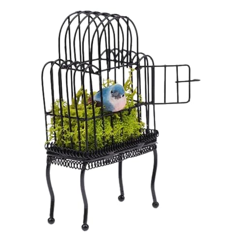 1/12 puppenhaus Miniatur Landschaft Geburtstag Geschenk DIY Modell Mini Vögel Haus, Schwarz 1/12 puppenhaus Miniatur Landschaft Geburtstag Geschenk DIY Modell Mini Vögel Haus, Schwarz von Generic