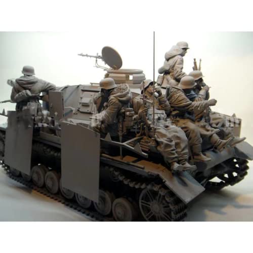【1/16】 Resin Figur Modell Bausatz, WWII Deutscher Soldat Resin Modell Bausatz Büste (6 Männer, kein Panzer) (unmontiert und unbemalt) //TX5o-5 von Generic