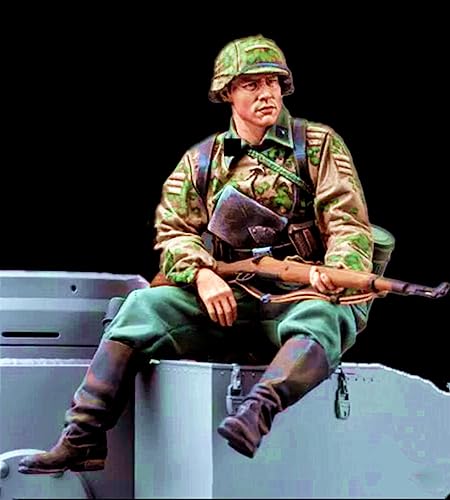 1/16 WW2 German Soldier Resin Model Kit Unmontiert und unbemalt Resin Modellteile (F4bq-7) von Generic