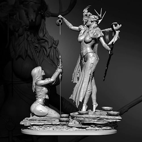 1/24 Ancient Fantasy Weibliche Kriegerin Resin Modell Unmontiert und unbemalt Miniatur Soldat Modell Bausatz //IO9B-38 von Generic