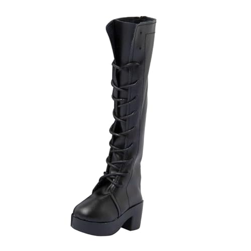1/3 Puppen Martin Stiefel, BJD Doll Wadenstiefel Schuhe mit Schnürsenkel, Modische High Heel Schuhe, PU Lederschuhe für 60 cm Puppen, BJD Dolls Shoes Girl Doll Shoes BJD Long Boots, Schwarz 1/3 Puppen Martin Stiefel, BJD Doll Wadenstiefel Schuhe mit Schnürsenkel, Modische High Heel Schuhe, PU Lederschuhe für 60 cm Puppen, BJD Dolls Shoes Girl Doll Shoes BJD Long Boots, Schwarz von Generic