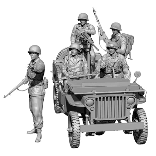 1/35 Resin Figur Modellbausatz WWII U.S. Soldier Resin Modellbausatz ohne Panzer (unmontiert und unbemalt) // UD3x-7 von Generic