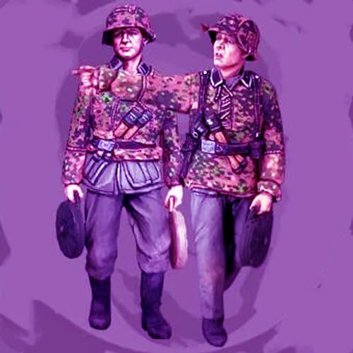 1/35 Resin Miniatures Kit WW2 Deutscher Soldat Resin Modellbausatz (2 Personen) Unmontiert und unbemalt (lk9u-2) von Generic