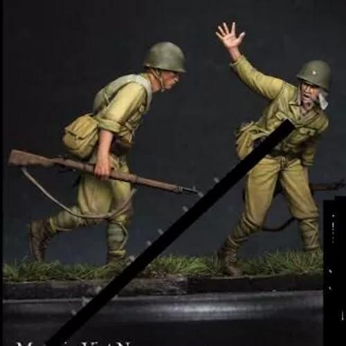 1/35 Resin Miniatures Kit WWII Vietnamesische Soldaten Resin Modellbausatz (2 Personen) unmontiert und unbemalt (lk8u-1) von Generic