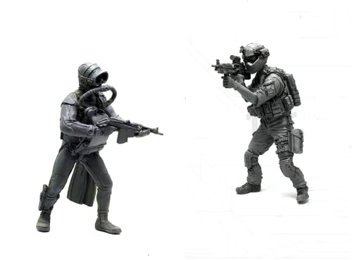 1/35 Resin Miniaturmodellbausatz Amerikanische Kommandosoldaten Resinmodellbausatz (2 Personen) unmontierte und unbemalte Resinteile (yyj9A-11). von Generic