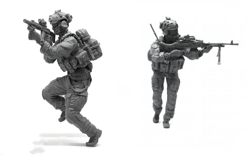 1/35 Resin Miniaturmodellbausatz Amerikanische Kommandosoldaten Resinmodellbausatz (2 Personen) unmontierte und unbemalte Resinteile (yyj9A-31). von Generic