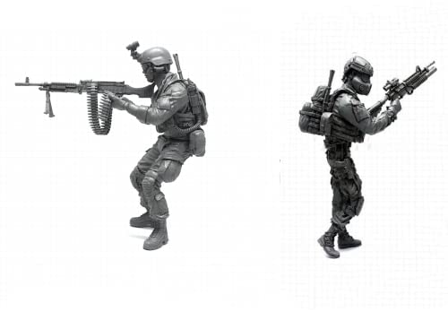 1/35 Resin Miniaturmodellbausatz Amerikanische Kommandosoldaten Resinmodellbausatz (2 Personen) unmontierte und unbemalte Resinteile (yyj9A-40). von Generic