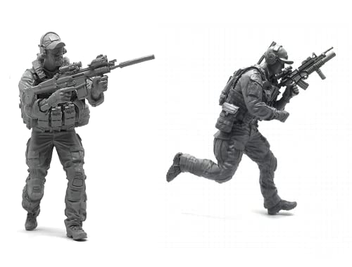 1/35 Resin Miniaturmodellbausatz Amerikanische Kommandosoldaten Resinmodellbausatz (2 Personen) unmontierte und unbemalte Resinteile (yyj9A-43). von Generic