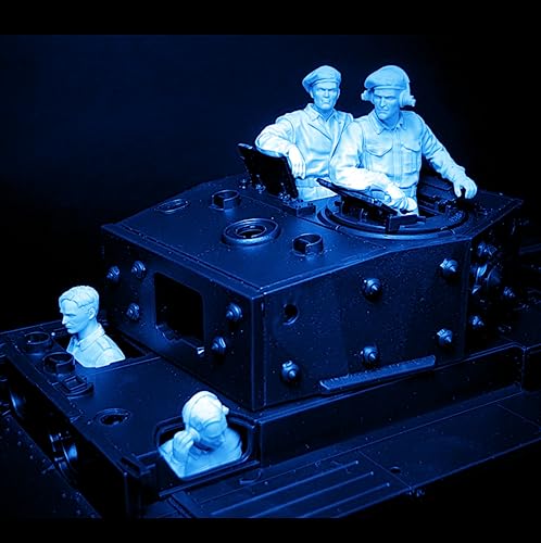1/35 Resin-Miniaturmodellbausatz WWII Britische Soldaten Resin-Modellbausatz (4 Personen, kein Auto) unmontierte und unbemalte Resinteile (Gx5E-5) von Generic