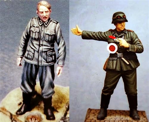 1/35 Resin-Miniaturmodellbausatz WWII Deutscher Soldat Resin-Modellbausatz (2 Personen) unmontierte und unbemalte Resinteile (Gx9E-2) von Generic