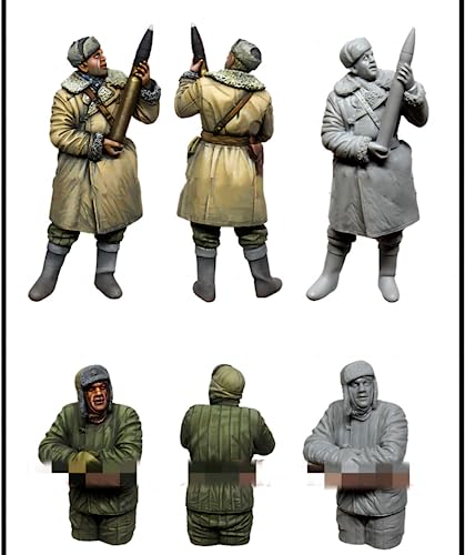 1/35 Resin-Miniaturmodellbausatz WWII Sowjetischer Soldat Resin-Modellbausatz (2 Personen) unmontierte und unbemalte Resinteile (Gx9E-8) von Generic