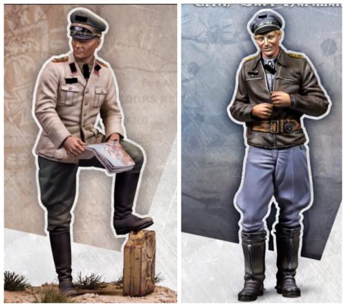 1/35-Resin-Soldatenmodell WWII Deutsche Soldaten Resin-Modellbausatz (2 Personen) (unmontiert und unbemalt) 6ljk-9 von Generic