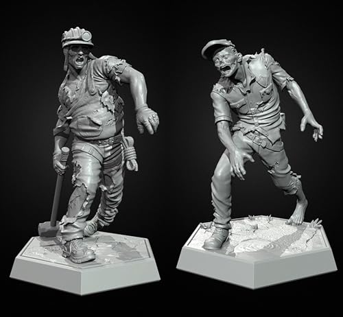 1/35 Sci-Fi Zombie Soldier Resin Soldier Model Kit Unbemalt und unmontiert Figur Resin Model Kit (2 Figuren) //i9w7Q11 von Generic
